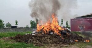 امحاء بیش از هزار و ۳۰۰ کیلوگرم انواع مواد مخدر و روانگردانهای صنعتی در رشت